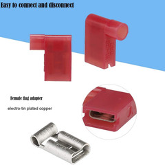10-200x Nylon Female Flag Terminals Right Angle 22-18AWG Wire Spade Connector US