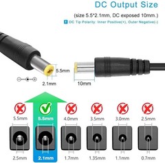 12V 2A Power Supply, AC 120V to DC12V 5.5×2.1mm Jack Converter, 12 Volt LED Driv