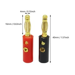 WWZMDiB 4mm Banana Plugs Stackable Connectors for Speaker Wire (12Pcs/6pair G…