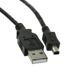 2 New 6ft Digital Video Camera USB 2.0 Cable, Type A to Mini B 4 Pin Black