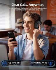 Lightweight Active Noise Canceling Headphones: 120 Hours & 360° Audio Experience