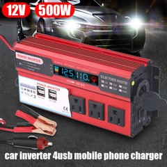 5000W Car Power Inverter DC 12V To AC 110V Pure Sine Wave Solar Converter LCD