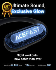 Acefit Pro Open Ear Headphones Night Safety Mode Sports Earbuds Powerful Bass 7.
