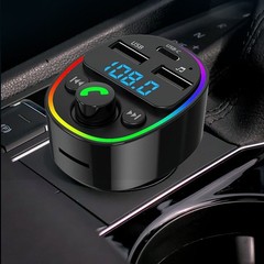 Car phone charger BT FM Transmitter Player handsfree support U disk TF card