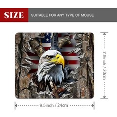 American Flag Eagle rip 9.5 x 7.9 inches, Oak camo
