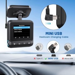 USB 2.0 to Mini USB Dash Cam Charging Power Cable For Rexing V1 V1P Pro V5 V3