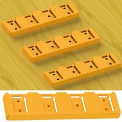 Battery Rack for DeWalt 20V, 4 Slot, Yellow-4pc
