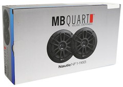 (2) MB QUART NF1-116B 6.5″ 80 Watt Marine 2-Way Coaxial Black Speakers For Boat