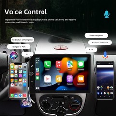 10.4” Android 15.0 Single 1 Din Carplay Rotatable Car Stereo Radio GPS WIFI