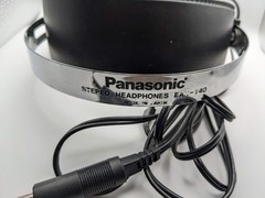 VTG Panasonic EAH-T40 Stereo Headphones Japan Made Adjustable Headband 10ft Cord