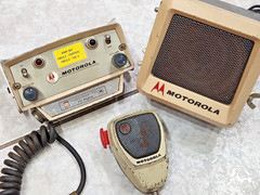VINTAGE MOTOROLA RADIO SET FOR ANTIQUE POLICE CAR/FIRE TRUCK RESTORATION ADAM 12