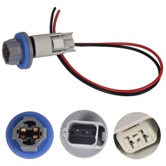 Rear License Plate Light Lamp Bulb Socket Connector Wiring Pigtail Harness 2 Set