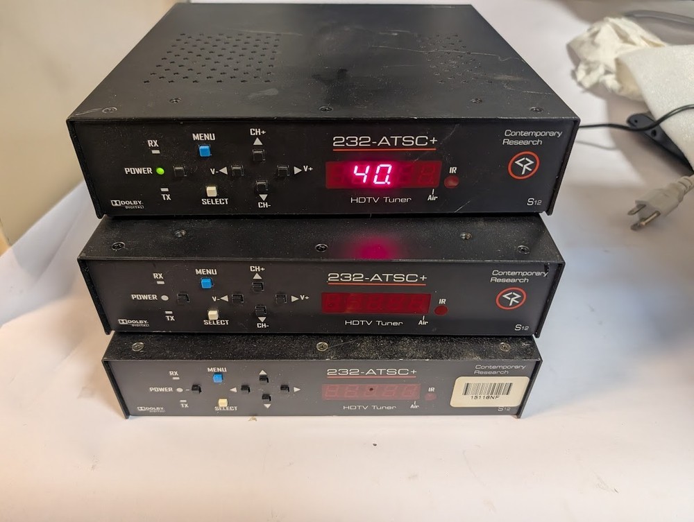 Lot of 3 Contemporary Research 232-ATSC+ HDTV Tuners S12 With MPEG4 POWER TESTED