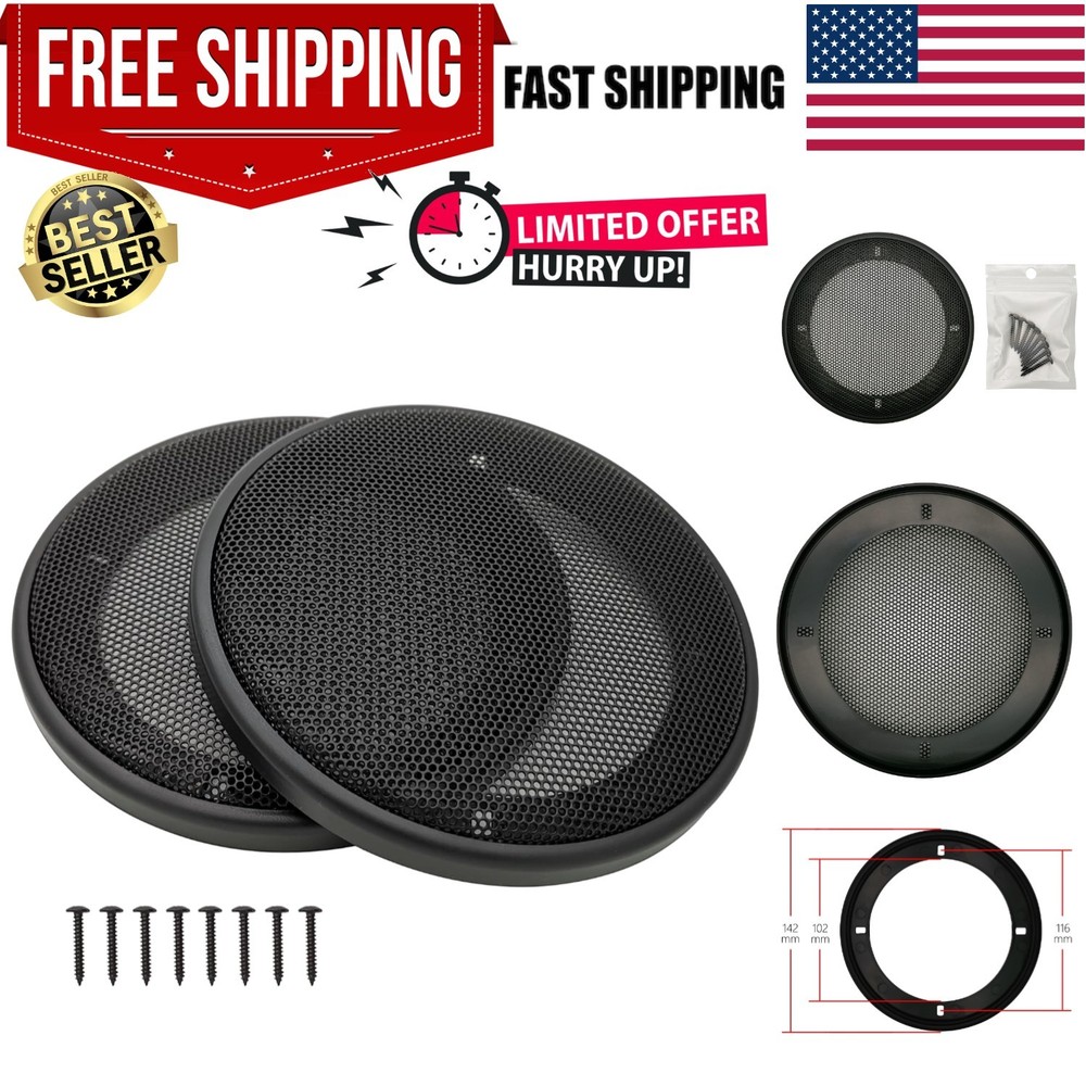 Durable Metal Mesh and ABS Plastic Speaker Covers – 4-Inch Design, 2Pcs