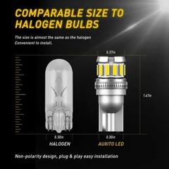 AUXITO T10 LED License Plate Light Bulbs 6000K Super Bright White 168 2825 194 D