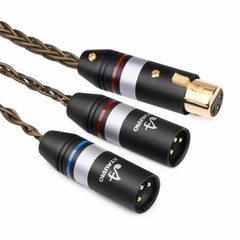 Hifi XLR To 2XLR Cable Occ Silver Plated High Quality XLR Splitter Y XLR Audio