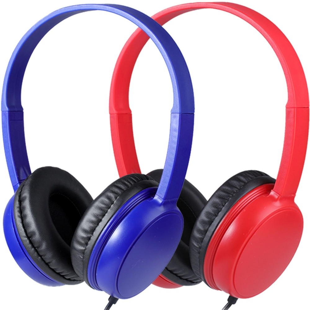 Kids Headphones Bulk 2 Pack for Classroom School, 3.5mm Pulg, Lightweight, St…