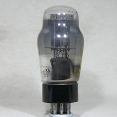 Mullard ECC32 Bottom D-Getter Smoke Glass Black Base Made in England