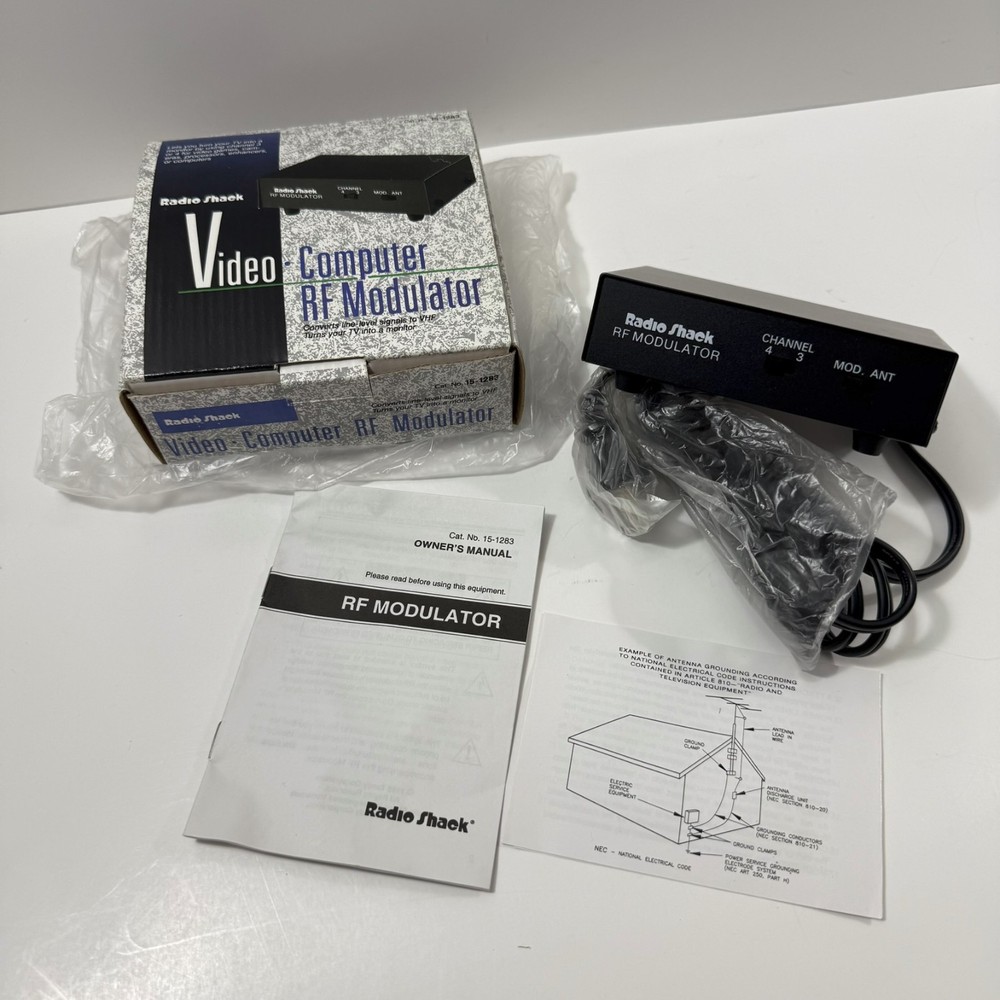 Vintage Radio Shack Video Computer RF Modulator 15-1283 New Old Stock VHF