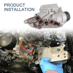Engine Oil Filter Housing w/Cooler Assembly Compatible with Mercedes Benz W203