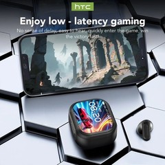 HTC NE20 Bluetooth 6.0 Wireless Earbuds AI Translator OWS LCD Touch Headphones