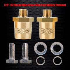 Durable Brass Battery Terminals – 3/8″ Male SAE Posts with M8 Bolts, Set of 2