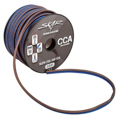 12 Gauge CCA Car Audio Speaker Wire – 100 Feet (Matte Brown/Blue)