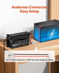 VEVOR 12V 40A Lithium Battery Charger 14.6V AC-DC LiFePO4 Smart Charger for RV