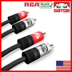 2-RCA to 2-RCA Cable Male Stereo Audio Patch Coaxial Cord L/R Gold Plated Plug