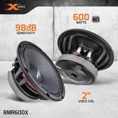 2x PRV Audio 8MR600X PRO Audio Midrange 8″ Speakers 600w 8 Ohms 98dB X Series