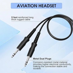 Aviation Pilot Headset with Passive Noise Reduction for Flight School Student…