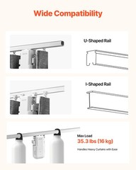 VEVOR Automatic Curtain Opener Electric Smart Curtain Opener U/I-shaped Rails