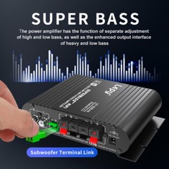 Desktop HIFI Amplifier: 2.1 Ch Bluetooth 5.0, USB/RCA & 4-8Ω Impedance