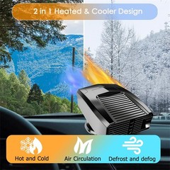 1200W Heater Portable Heating Cooling Fan Defroster Demister for Car Truck 12V