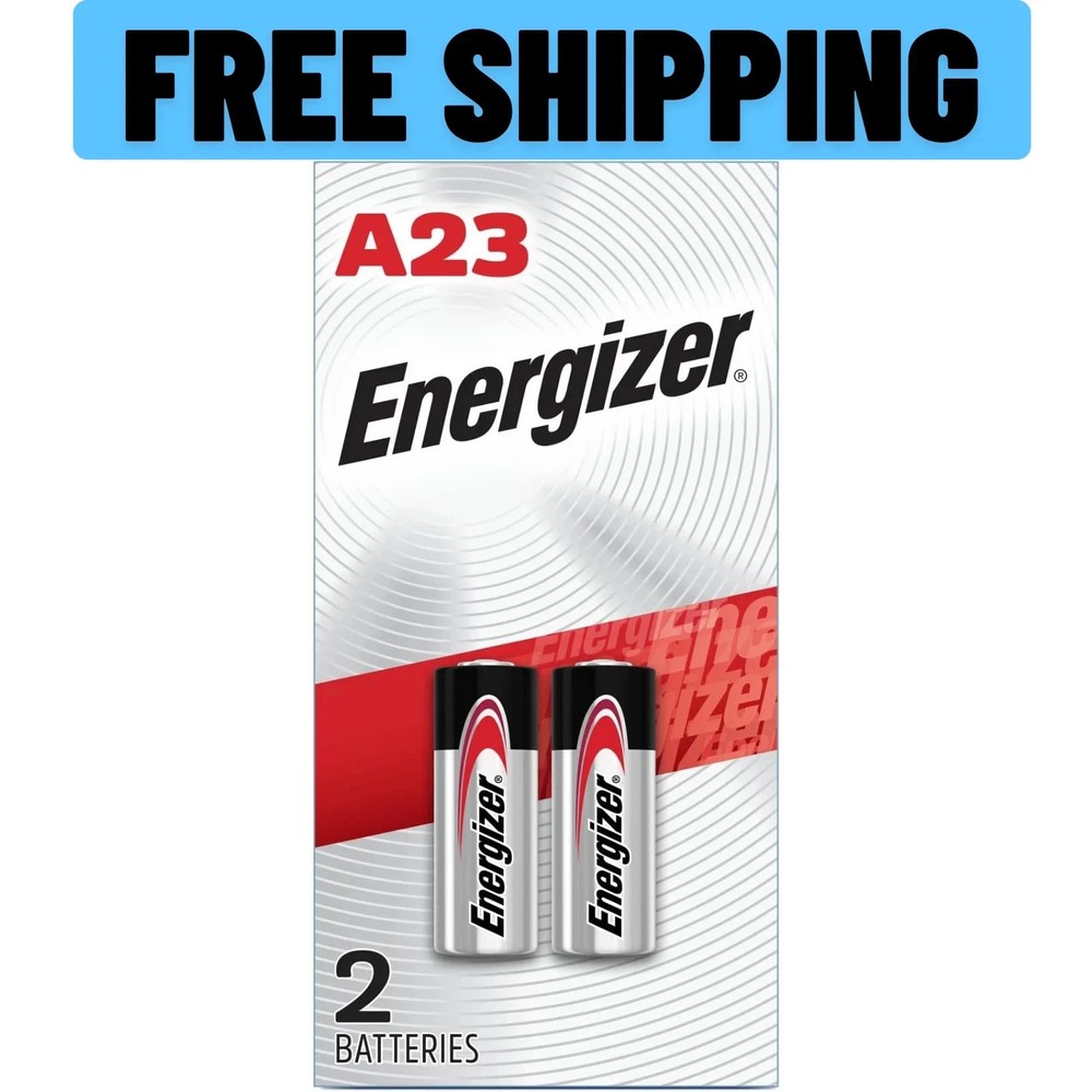 Energizer A23 Battery 12Volt 23AE 21/23 GP23 23A 23GA MN21 2 Pack Sealed NEW