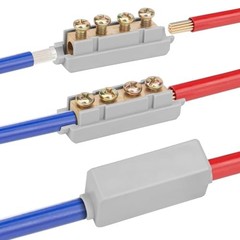 10PCS 4 AWG Wire Connector Nut Kit, 1 in 1 Out 100A 8-4 Guage Splicing Screw