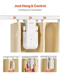 VEVOR Automatic Curtain Opener Electric Smart Curtain Opener U/I-shaped Rails