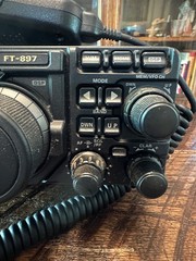 Yaesu FT-897 Tri-Band HF/VHF/UHF Ham Transceiver w/ LDG AT897 Plus Antenna Tuner