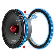 4x 8″ LED Speaker Rings 1/2″ Spacer – DS18 LRING8 RGB Clear Plastic Plexiglass