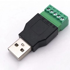 USB 2.0 Type A Male Female to 5Pin Screw Connector Jack Shield Terminal Plug