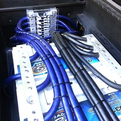 25ft. 1/0 Gauge BLUE OFC Wire Strands Copper Marine Grade Cable AWG High Quality