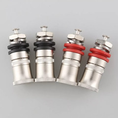 4pcs Rhodium Plated Hifi Speaker Binding Post Short Thread Terminal Banana Plug