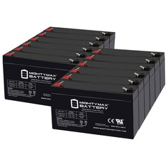 Mighty Max 6V, 9Ah, AGM, F2 Terminal, Battery Replaces Lithonia ELT-16 – 12 Pack