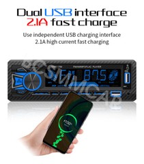 Radio Car Stereo 1 Din Bluetooth MP3 Player FM Receiver AUX USB TF BT Head Unit