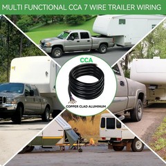 30 FT Heavy Duty 7 Wire Trailer Cable CCA 14/12/10 AWG Multi Gauge Insulated Str