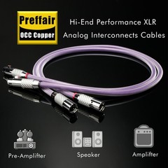 Pair XLR Cable OCC Copper Silver Plated 3pin XLR Balanced Connector Audio Cable