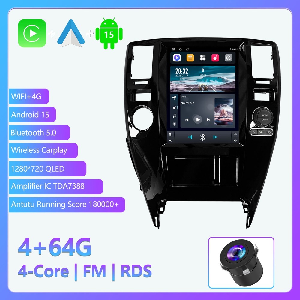 4+64GB For Toyota 4Runner 2003-2009 CarPlay Android 13 Car Stereo Radio GPS Navi