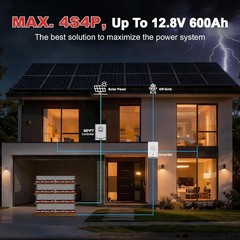 12V 600Ah LiFePO4 Lithium Battery 200A BMS, 7680Wh 15000+ Cycle for RV ,Solar