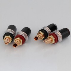 4Pcs Pure Copper Plated Binding Post Banana Female Speaker Amplifier Terminals