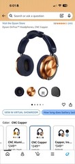 *BRAND NEW* Dyson Ontrac Bluetooth Headphones, Noise Cancelling, CNC Copper